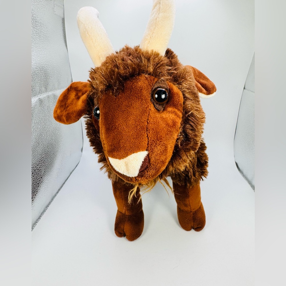 ADORE Mocha the Spotted Goat Plush Stuffed Animal Toy Bendable Legs 15”
